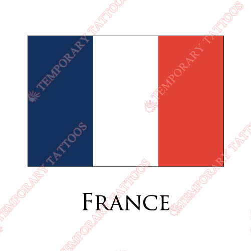 France flag Customize Temporary Tattoos Stickers NO.1876